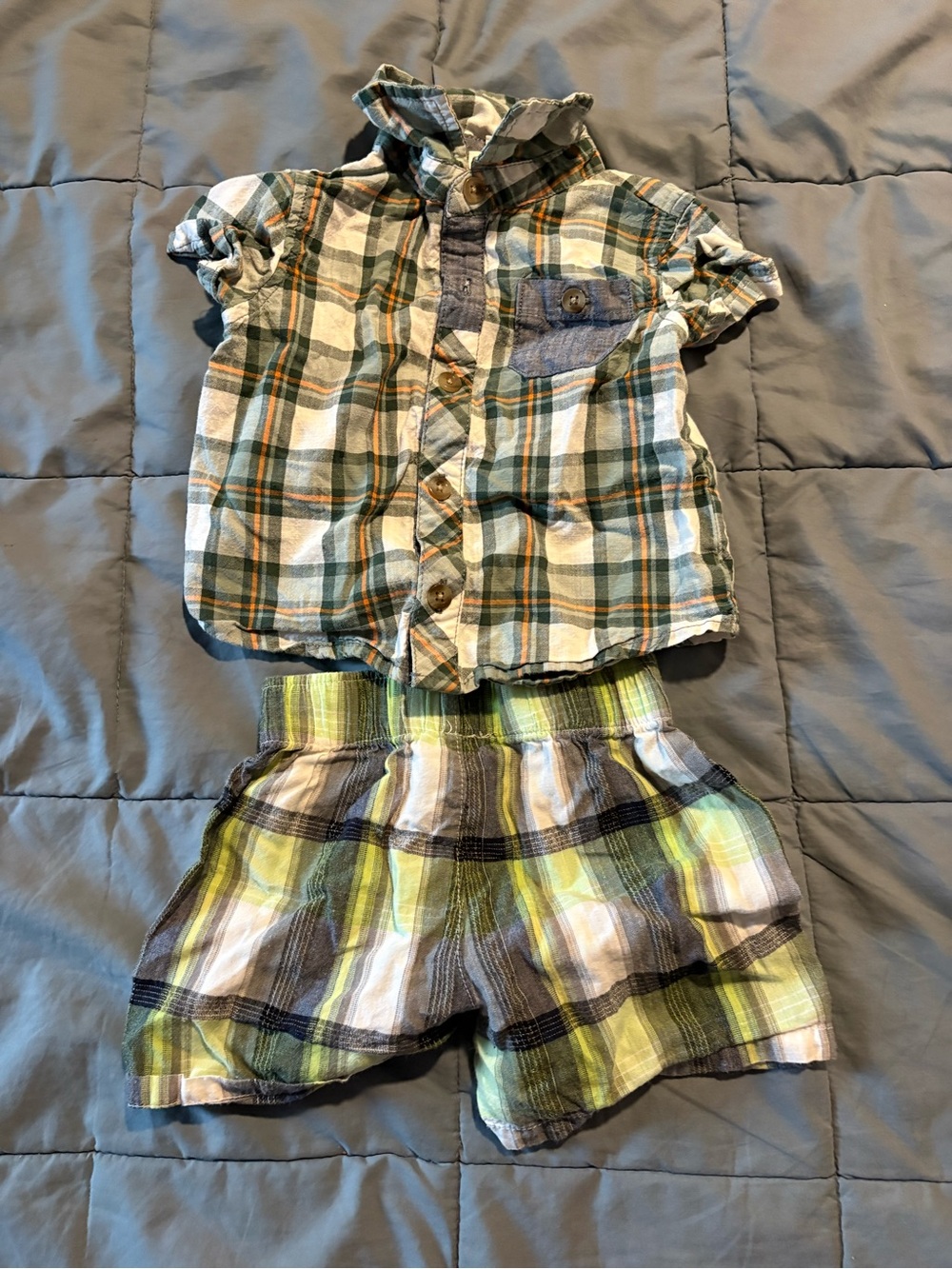 3-6m plaid outfit